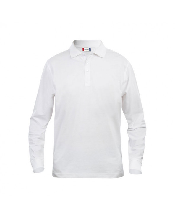 POLO HOM LINCOLN CLASSIC ML MAILLE PIQUEE COTON BLANC 200g/m² Réf.028245