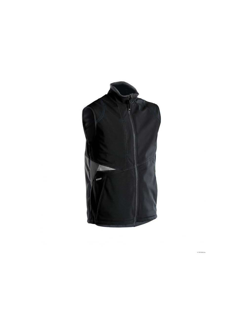 GILET Ss MANCHE SOFSTHELL  DBLE POLAIRE FUSION NOIR
