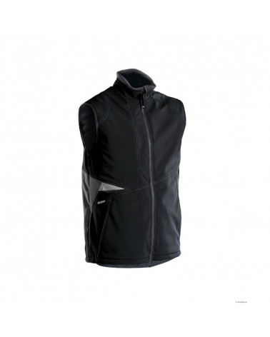 GILET Ss MANCHE SOFSTHELL  DBLE POLAIRE FUSION NOIR